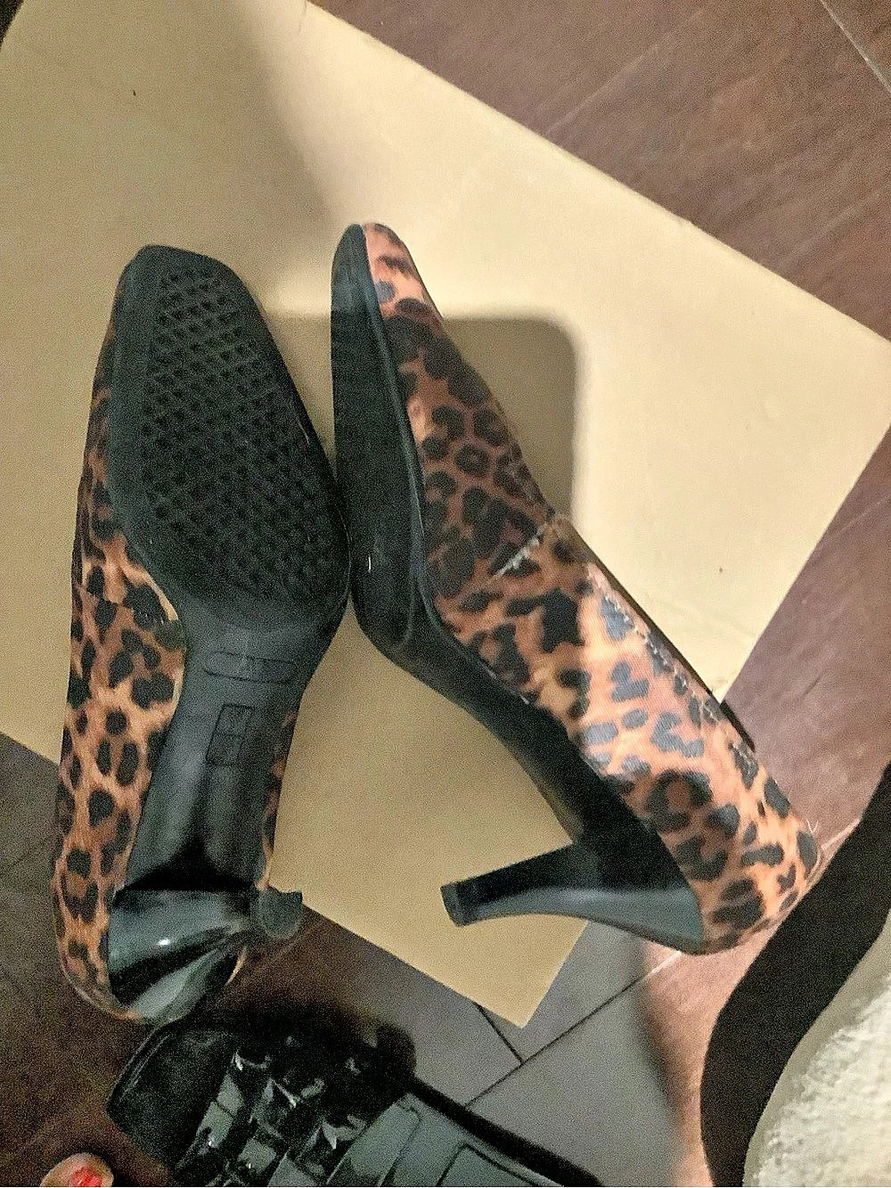 Leopard Print Pointed-Toe Heels - Picture 2 of 3